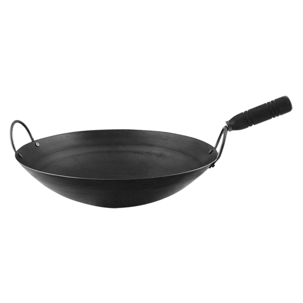 GOLDEN SUPPLIES 16 INCH WOK WITH WOOD HANDLE