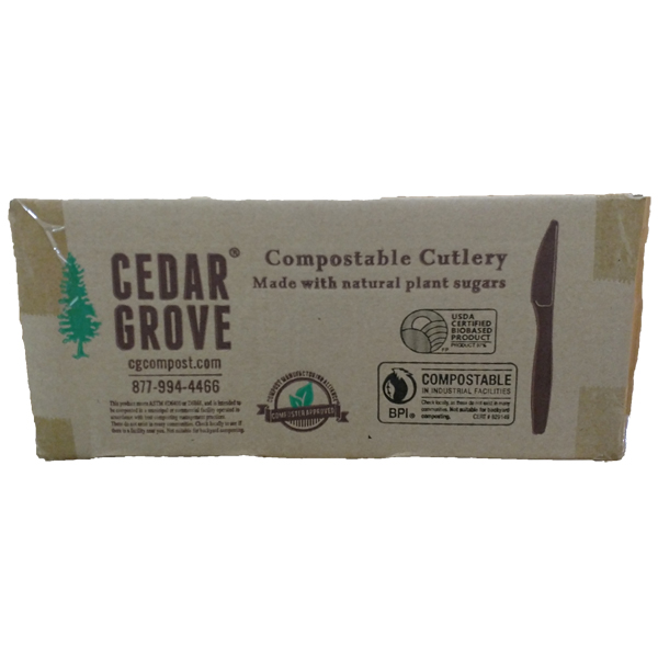 CEDAR GROVE KNIFE COMPOSTABLE 6.5 INCH