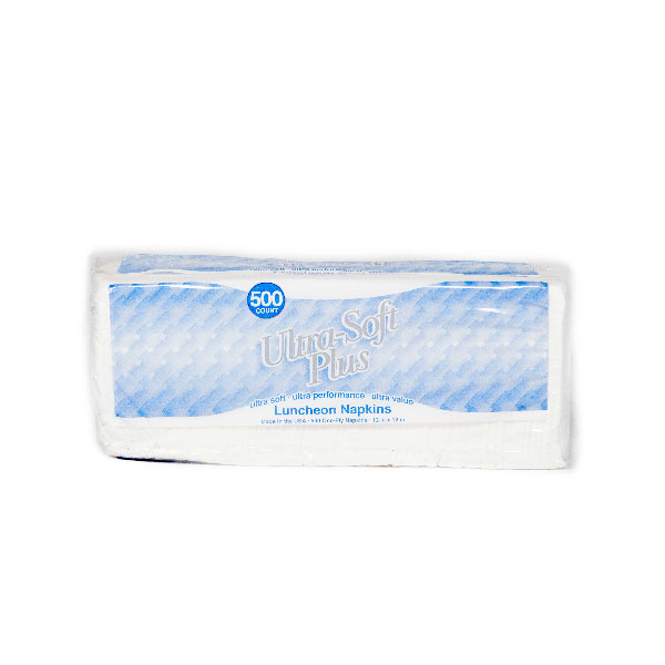 ULTRA-SOFT PLUS WHITE LUNCHEON NAPKINS 1 PLY