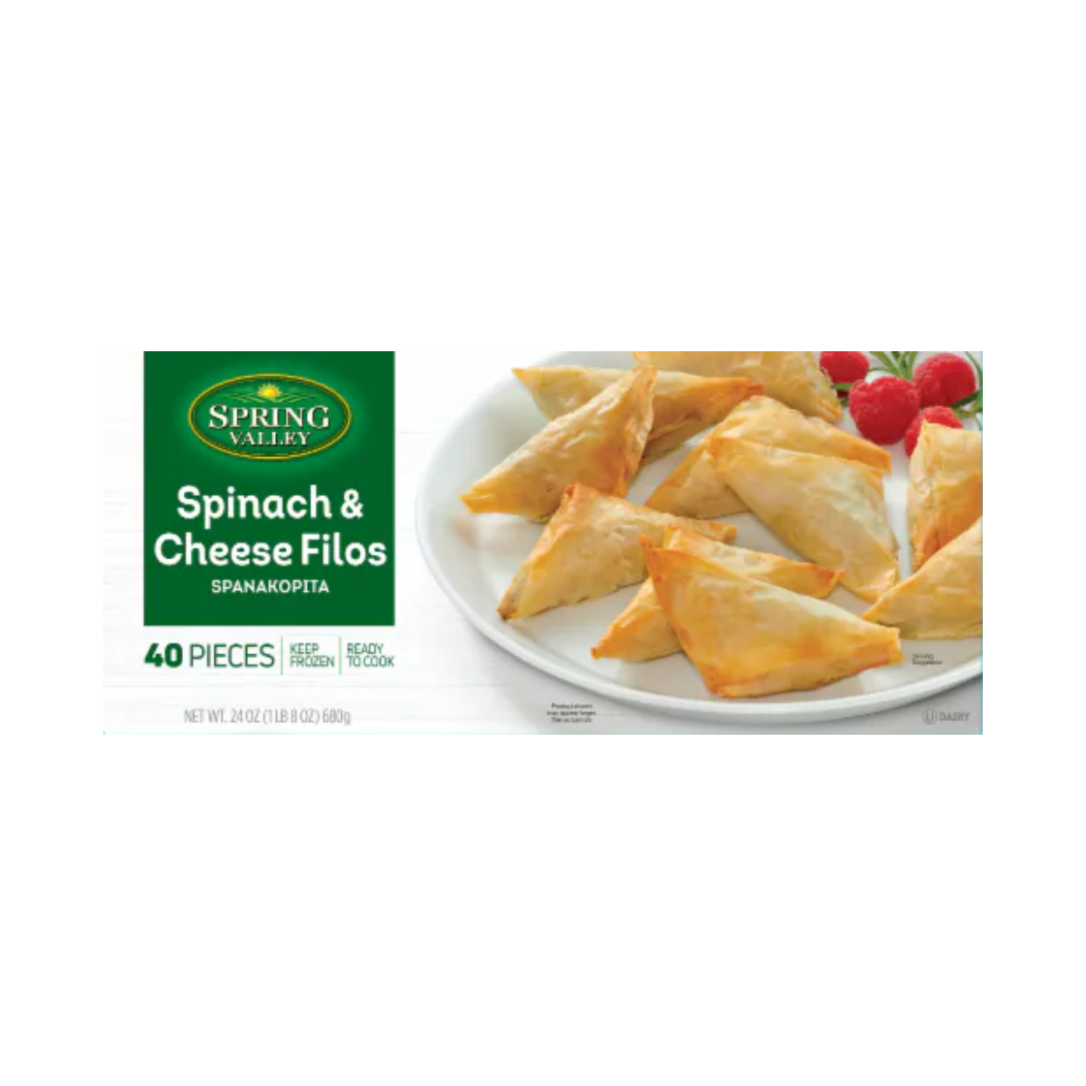 SPRING VALLEY SPANAKOPITA SPINACH & CHEESE FILOS